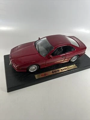 Vintage Revell A.G. BMW 850i 1:18 1991 Toy Car Vintage Die-cast Maroon - Image 1 of 4
