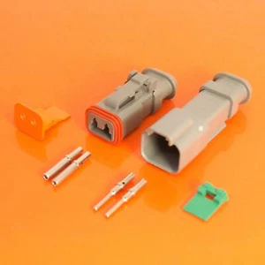  Deutsch DT Series 2 Way Connector Male & Female DT06-2S-E008 DT04-2P-E008 - Picture 1 of 9