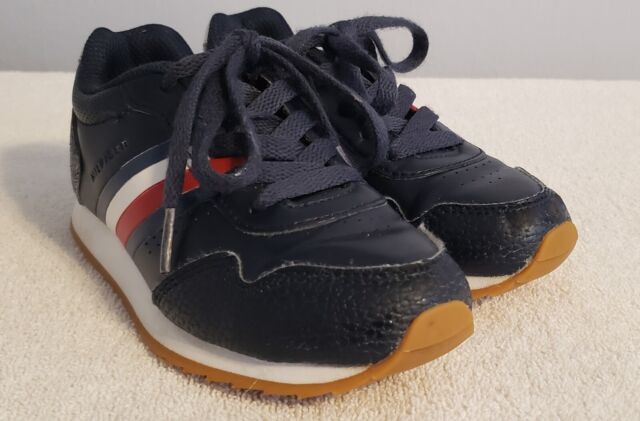 Tommy Hilfiger Toddler Kid's Iconic Court Alt Shoes TH100020T Hook and Loop  Navy