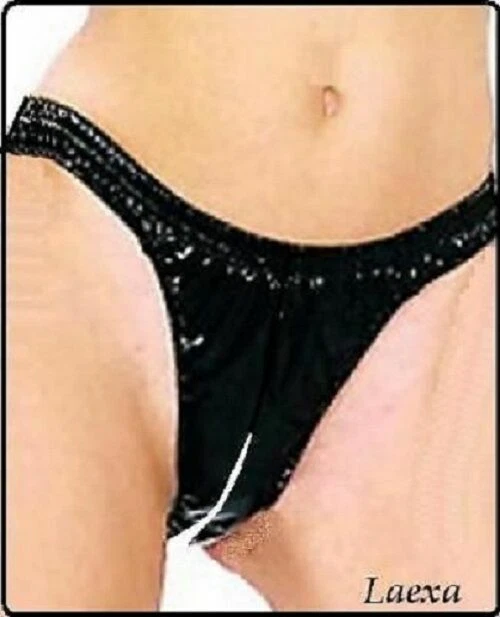 Lackstring ouvert, Lack schwarz DamenTanga String v. Laexa - Bild 1 von 1