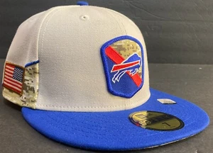 New Era Buffalo Bills 2023 Salute to Service 59FIFTY Fitted Hat Men's Size 7 1/8 - Picture 1 of 5