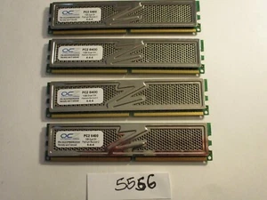 Lot of 4 OCZ OCZ2P800R22GK 4x1GB DDR2 800MHz Dual Channel RAM Memory (5556) - Picture 1 of 2