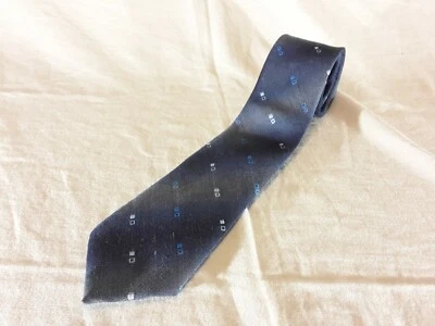 Vtg. Wembley Blue Patterned Thin Neck Tie - Imagem 1 de 4