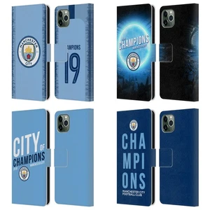 MAN CITY FC 2019 CHAMPIONS ÉTUI COQUE EN CUIR POUR APPLE iPHONE TÉLÉPHONES - Photo 1 sur 10