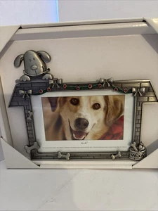 Metall Urlaub Bilderrahmen, Hund, Neu im Karton, hält 4 x 6 Foto - Bild 1 von 4