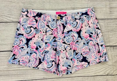 Pantalones Cortos LILLY PULITZER CALLAHAN KNIT Mujer Talla 10 Marea Alta Azul Marino Es Para Cortos 5" Foto 1 de 4