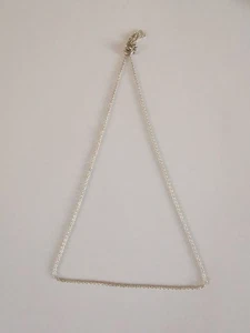 Sterling Silver Round Link Necklace 18"  1.8g R99 - Foto 1 di 4