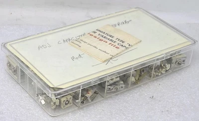 Grande lote de kit de engenharia vintage de capacitores de ajuste ajustáveis de cerâmica - Imagem 1 de 4