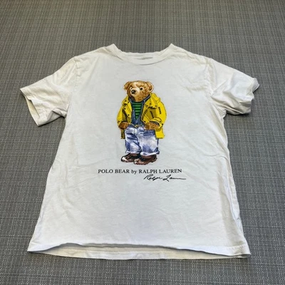 Ralph Lauren Polo Bear Graphic T Shirt 10-12 Preppy Boys Layer * - Image 1 of 4