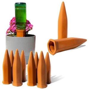 10-Pack Natural Self Watering Spikes - Terracotta - Automatic Plant Waterer f - Picture 1 of 6
