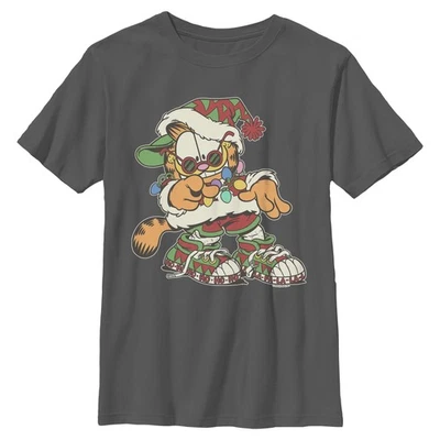 Boy's Garfield Christmas Funky Santa T-Shirt - Image 1 of 4