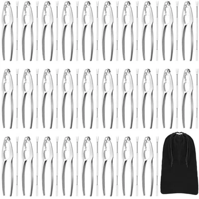 Lobster Crackers and Picks Set Seafood Party Dinner Supplies Stainless Steel ... - Image 1 of 4