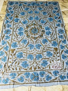 Niddle work suzani bedsheet | Party wear suzani bedcovers | Suzani tapestry. - Picture 1 of 7