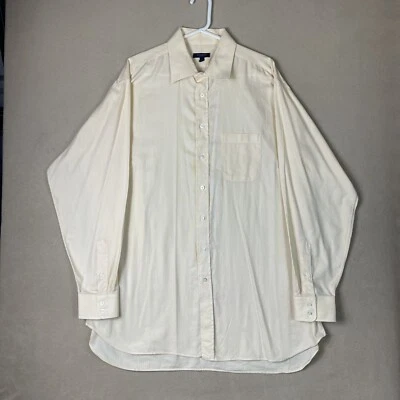 Burberry London Shirt Mens 18 Tall Yellow Button Up Long Sleeve Preppy Adult - Image 1 of 4