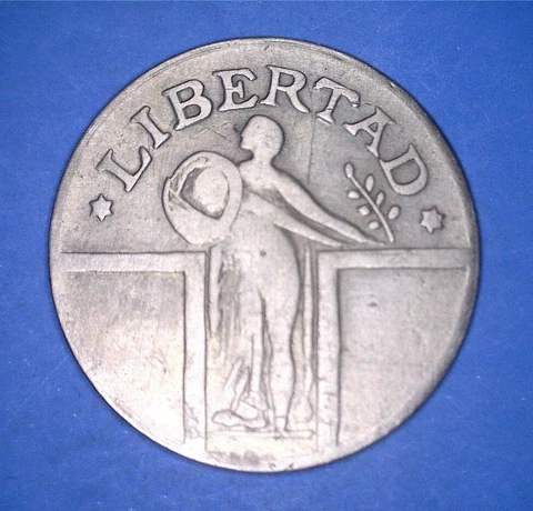(1916) STANDING LIBERTAD / 1914 BARBER TYPE "NEW SLUG" GAME COUNTER - *61763422 Cover