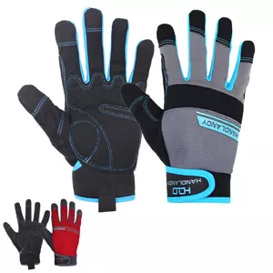 Men Women Work Gloves Synthetic Leather Breathable Work Gloves with Touchscreen - Picture 1 of 11