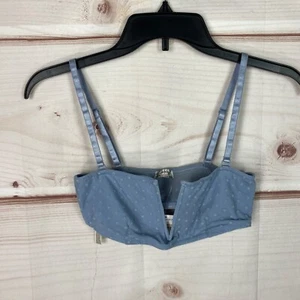 Intimately Free People Bra Womens Small Blue Bandeau Wireless Convertible Solid - Picture 1 of 7