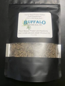 Hemp Protein Pellets Feed Supplement 16 oz Bag by Buffalo Botanicals Inc - Picture 1 of 6