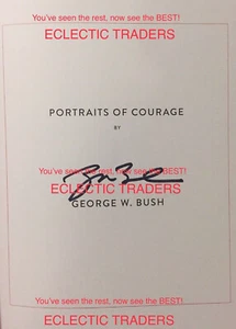 George W Bush SIGNED 'Portraits of Courage' 1/1 HBDJ Book. Obama Trump Biden Art - Picture 1 of 11