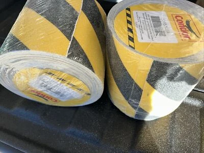 2-pack Anti-Slip Tape: Coarse, 46 Grit  Size, Striped, Black/Yellow, 4 in x 60’ - Image 1 of 4