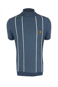Trojan Men's Raised Stripe Fine Gauge Pure Cotton Turtle Neck - TR/8966 - Picture 1 of 7