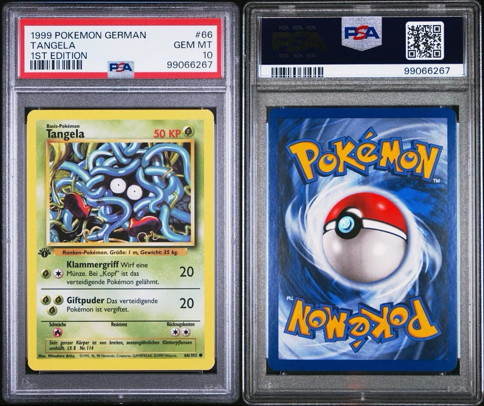 PSA 10 TANGELA 66 1ST EDITION GERMAN BASE SET 1999 POKEMON - Image 1 of 1