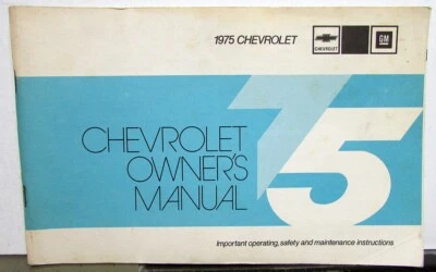 Chevrolet Impala Caprice Bel Air 1975 manual del operador del propietario original Foto 1 de 4