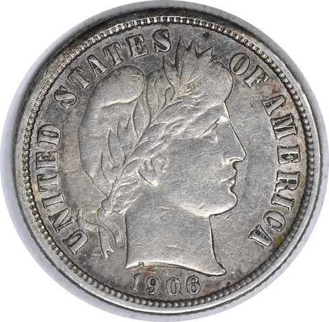 1906-O Barber Silver Dime EF Uncertified #1037 Cover