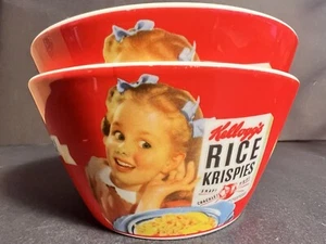 2005 VINTAGE KELLOGG’s Rice Krispies 2 - Cereal Bowls Ex. Cond. Porcelain - Picture 1 of 9