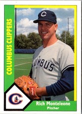 1990 CMC Columbus Clippers Rich Monteleone #8 Columbus Clippers