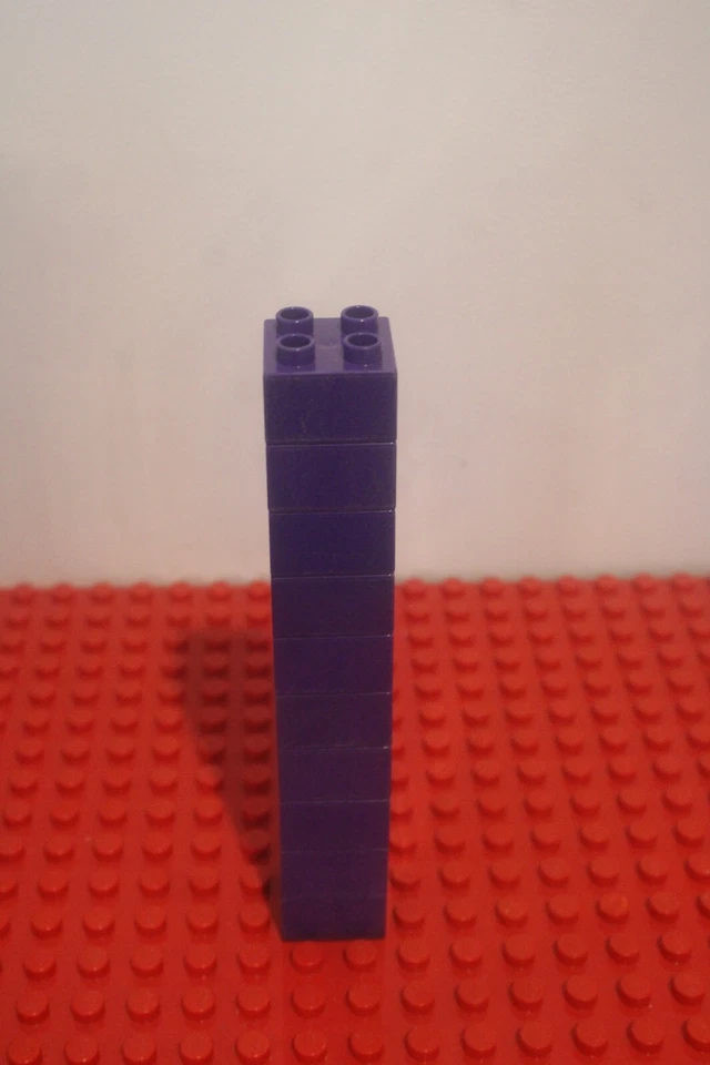 Lego Duplo 2X2 Bloque de Ladrillos Lote de 10 PÚRPURA Princesa Oscura Foto 1 de 1