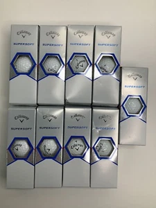 New Lot of 9 Callaway SuperSoft Golf Balls 27 Total Balls White, Branded *READ* - Picture 1 of 5