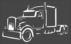 6,5"x10" Klar Kunststoff Schablone - Semi Truck (RE441) ** *** - Bild 1 von 2