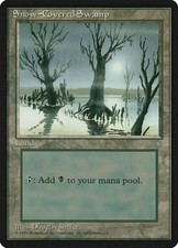SNOW-COVERED SWAMP - MTG Ice Age Basic Land