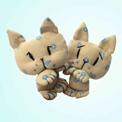Coorie Kitten soft toy sewing pattern.   Cute 4 inch tall cat - Image 1 of 4