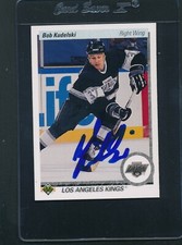1990/91 Upper Deck #433 Bob Kudelski Kings Signed Auto *D3322