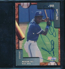 1992 Medicine Hat Blue Jays Fleer ProCards #3220 Jose Herrera signed auto