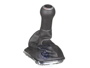 VW Golf MK4 Bora 4 Motion 5 Speed Black Leather Gearknob Gear Knob Genuine New - Picture 1 of 1