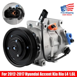 A/C AC Compressor w/ Clutch For 2012-2017 Hyundai Accent Kia Rio CO 20765C - Picture 1 of 15