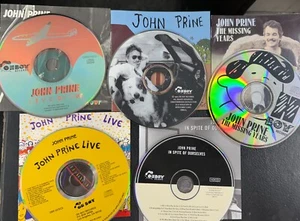6 CD LOT JOHN PRINE Live, Live on Tour, In Spite, Lost Dogs,Missing Years, Sweet - Picture 1 of 2