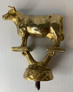 Kuh Zapfhahn Griff für Bierfass Vintage Gold Metall Trophäe Milchhalter Milch Kegerator - Bild 1 von 7