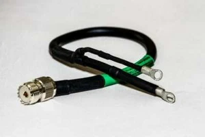 ABR Industries RG213/U Coax Jumper with SO239 to Ring Terminals, 3 Feet Long - Picture 1 of 1
