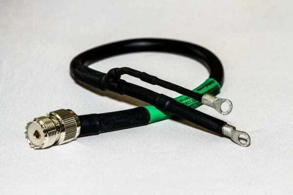 ABR Industries RG213/U Coax Jumper with SO239 to Ring Terminals, 3 Feet Long - Image 1 of 1