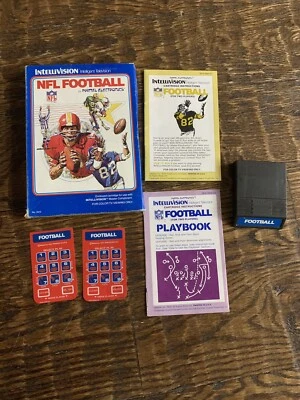 NFL Football Intellivision Game In Box With Overlays and Manuals Works - Image 1 of 4