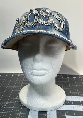 Gorra de béisbol BOSS para mujer con estrás brillante gorra de béisbol envejecida Foto 1 de 4