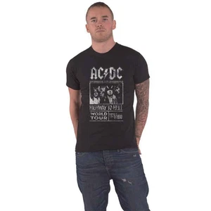 Camiseta AC/DC Highway to Hell World Tour 1979 1980 Oficial Unisex Nueva Negra - Imagen 1 de 5