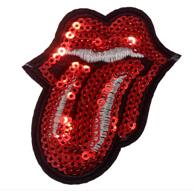 Thr Rolling Stones SEQUIN Tongue Large Sew on Patch - Punk/Rock/Music Festival - Image 1 of 2