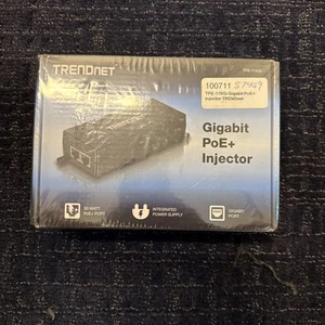 TRENDnet TPE-115GI/A PoE+ Vollduplex Gigabit Injektor - Neu Versiegelt - Bild 1 von 2