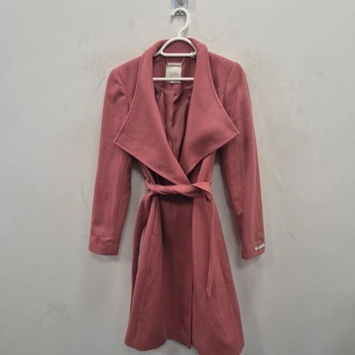 Шерстяное пальто Ted Baker Sandra из кашемировой смеси с поясом розовое миди размер 0 Великобритания 6 - Изображение 1 из 4