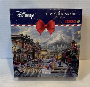 Thomas Kinkade Disney Candy Cane Express 1000 Puzzle Ceaco Disney-Sealed bag - Picture 1 of 12